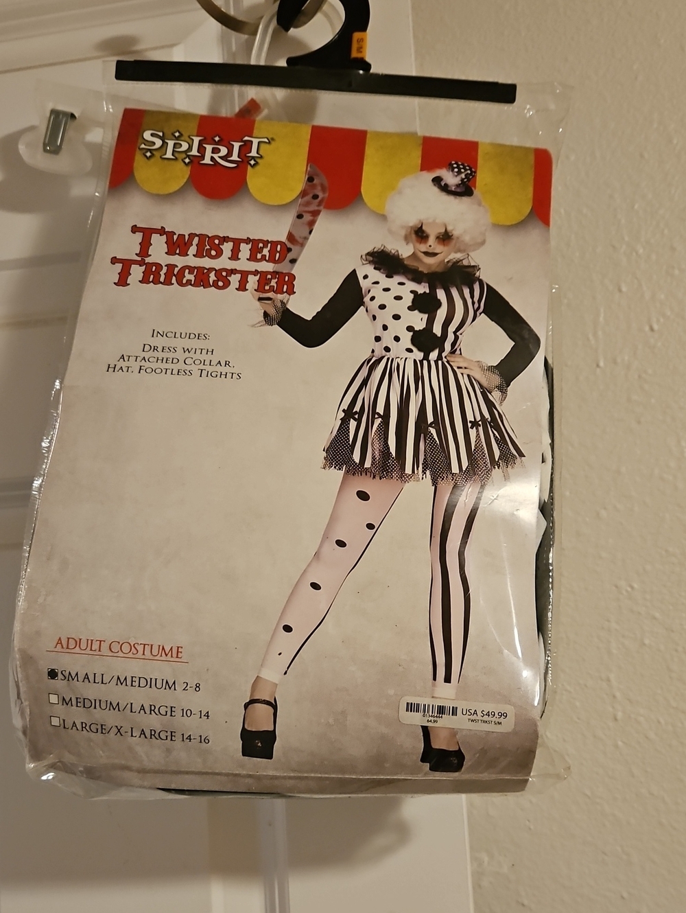 Spirit Black & White Twisted Trickster Costume
